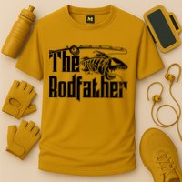 Funny The Rodfather FIshing Cooling Performance Crew T-Shirt