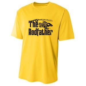 Funny The Rodfather FIshing Youth Performance Sprint T-Shirt