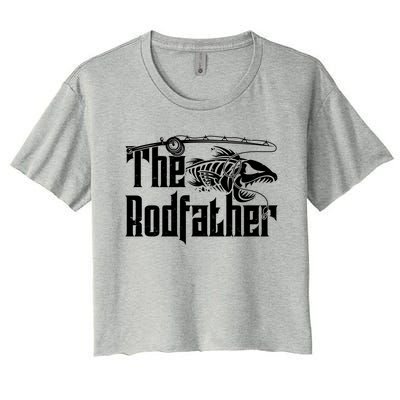 Funny The Rodfather FIshing Women's Crop Top Tee