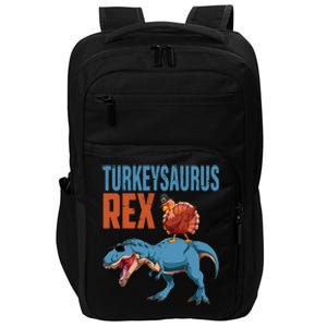 Funny Turkeysaurus Rex Dabbing Turkey Dinosaur Thanksgiving Cool Gift Impact Tech Backpack