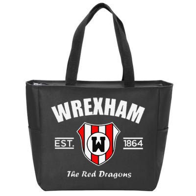 Funny The Red Dragons Wrexham Fc Football Club Wrexham Zip Tote Bag