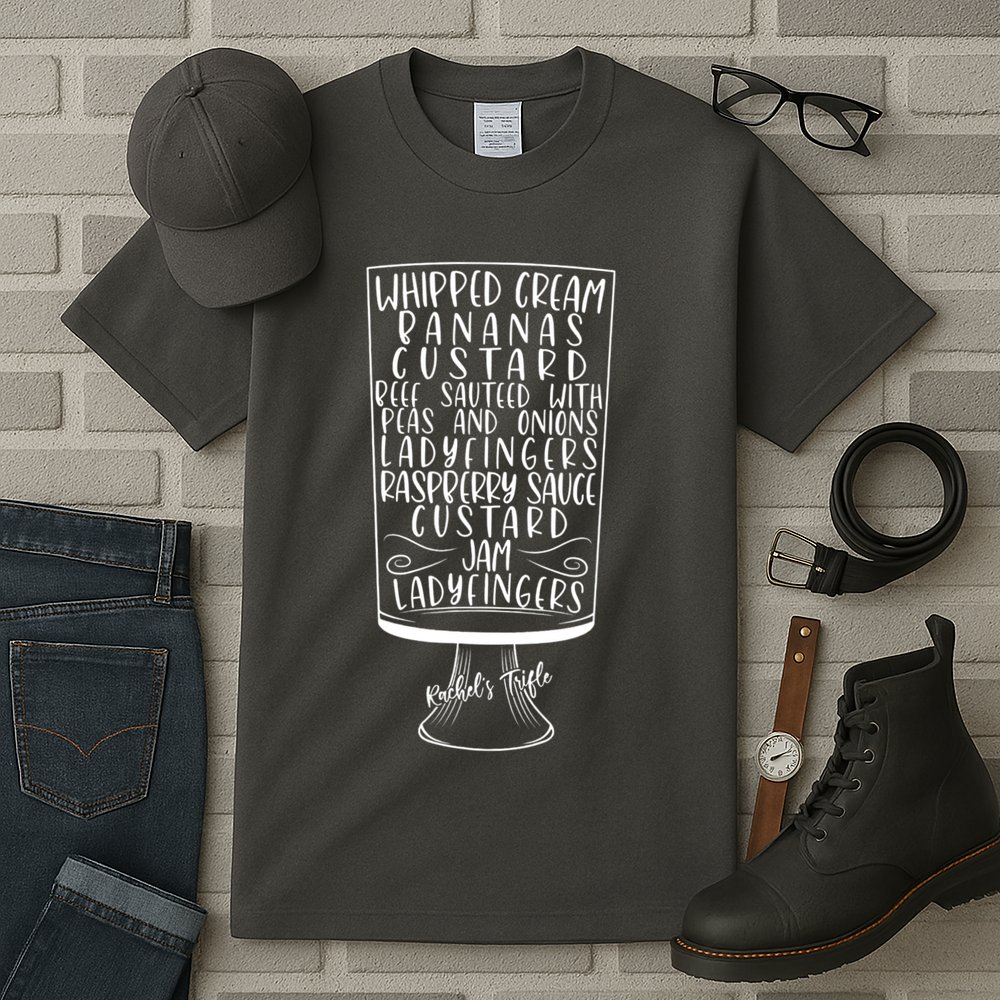 Friends Thanksgiving Rachel's Trifle Whipped Cream Bananas Tall T-Shirt
