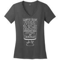 Friends Thanksgiving Rachel's Trifle Whipped Cream Bananas Women's V-Neck T-Shirt