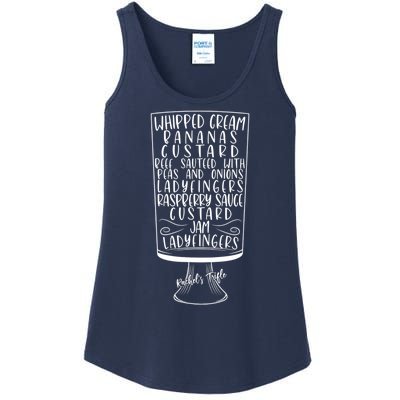 Friends Thanksgiving Rachel's Trifle Whipped Cream Bananas Ladies Essential Tank