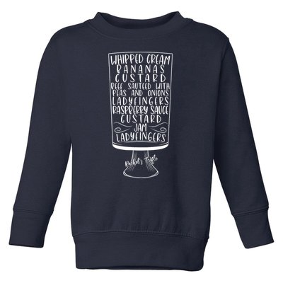 Friends Thanksgiving Rachel's Trifle Whipped Cream Bananas Toddler Sweatshirt