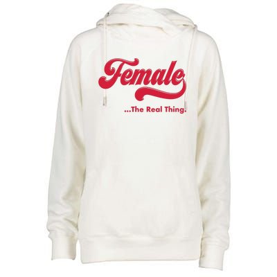 Female The Real Thing Womens Funnel Neck Pullover Hood