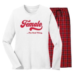 Female The Real Thing Women's Long Sleeve Flannel Pajama Set 