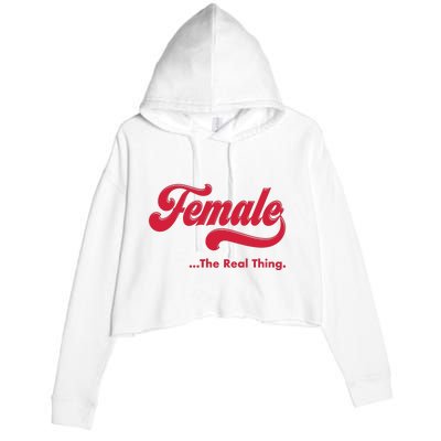 Female The Real Thing Crop Fleece Hoodie