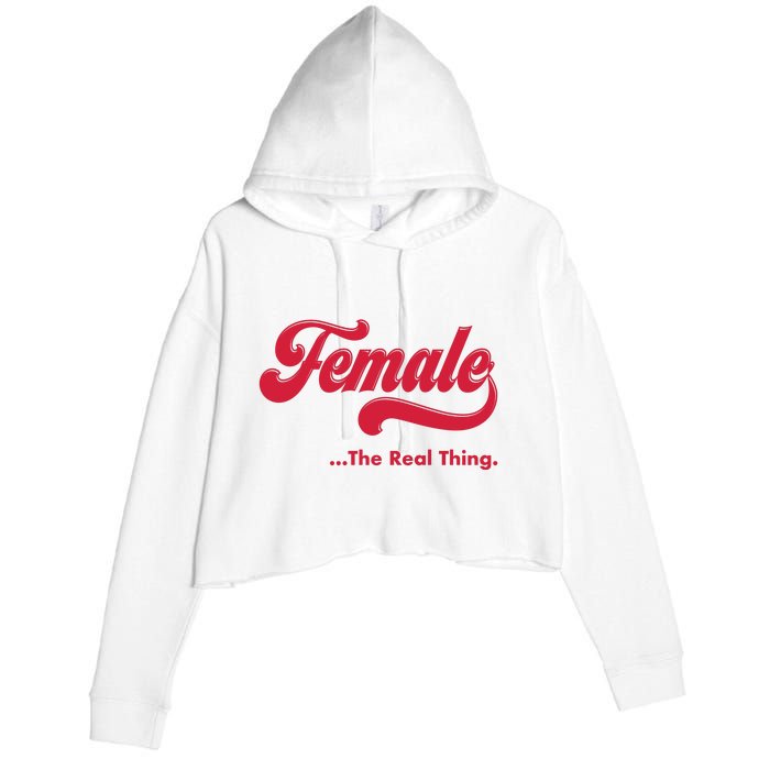 Female The Real Thing Crop Fleece Hoodie