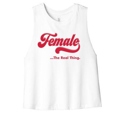 Female The Real Thing Women's Racerback Cropped Tank