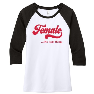 Female The Real Thing Women's Tri-Blend 3/4-Sleeve Raglan Shirt