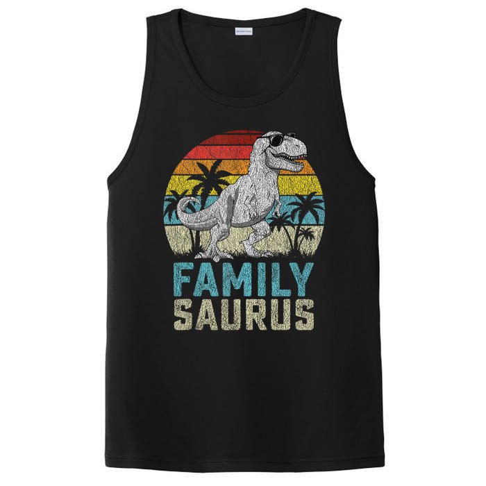 Familysaurus T Rex Dinosaur Family Saurus FatherS Family Tank Top PosiCharge Competitor Tank