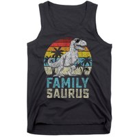 Familysaurus T Rex Dinosaur Family Saurus FatherS Family Tank Top Tank Top