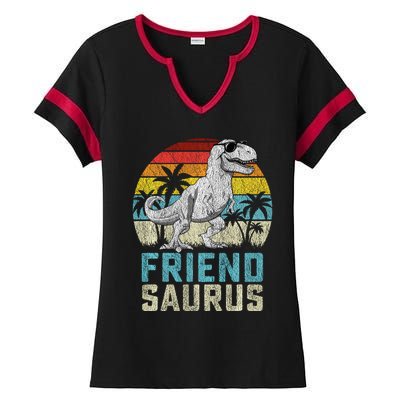 Friendsaurus T Rex Dinosaur Friend Saurus FatherS Family Sweat Ladies Halftime Notch Neck Tee