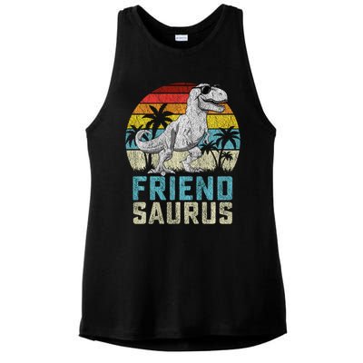 Friendsaurus T Rex Dinosaur Friend Saurus FatherS Family Sweat Ladies PosiCharge Tri-Blend Wicking Tank