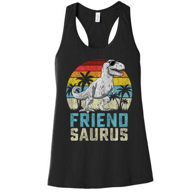 Friendsaurus T Rex Dinosaur Friend Saurus FatherS Family Sweat Women's Racerback Tank