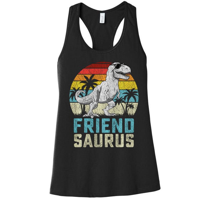 Friendsaurus T Rex Dinosaur Friend Saurus FatherS Family Sweat Women's Racerback Tank