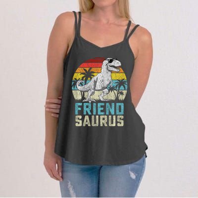 Friendsaurus T Rex Dinosaur Friend Saurus FatherS Family Sweat Women's Strappy Tank