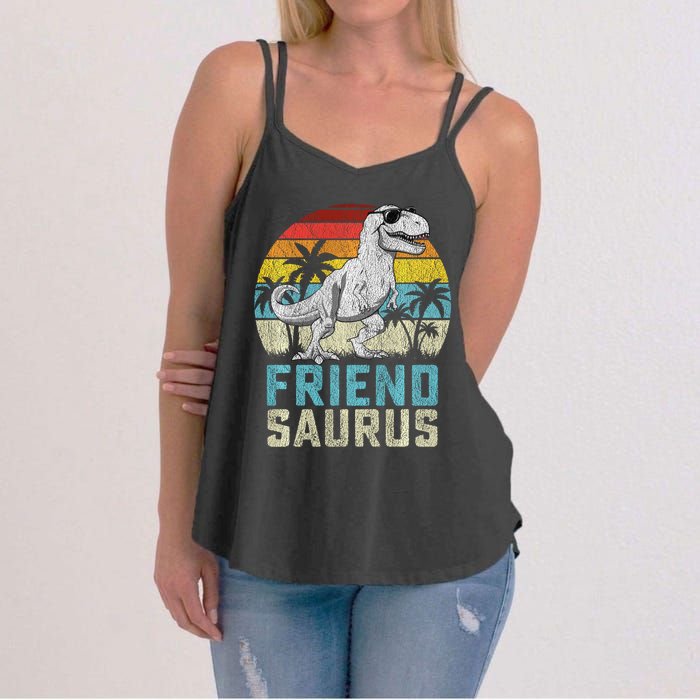 Friendsaurus T Rex Dinosaur Friend Saurus FatherS Family Sweat Women's Strappy Tank