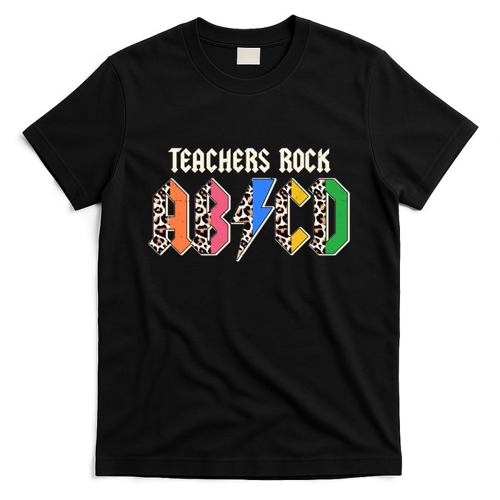 Funny Teachers Rock ABCD Rocker T-Shirt