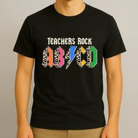 Funny Teachers Rock ABCD Rocker T-Shirt