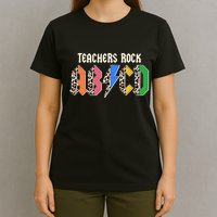 Funny Teachers Rock ABCD Rocker T-Shirt