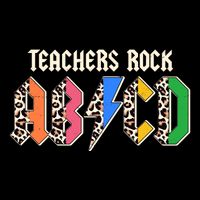 Funny Teachers Rock ABCD Rocker T-Shirt