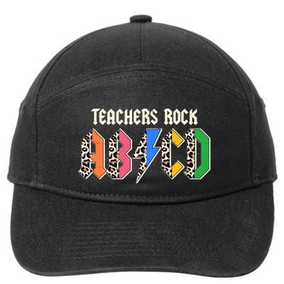 Funny Teachers Rock ABCD Rocker 7-Panel Snapback Hat