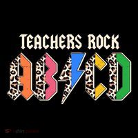 Funny Teachers Rock ABCD Rocker Flatbill Hat