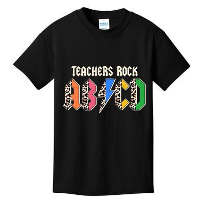 Funny Teachers Rock ABCD Rocker Kids T-Shirt