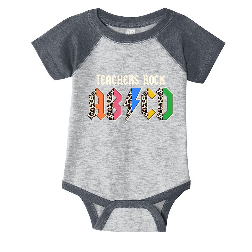 Funny Teachers Rock ABCD Rocker Infant Baby Jersey Bodysuit