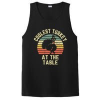 Funny Thanksgiving  Retro Coolest Turkey At The Table PosiCharge Competitor Tank