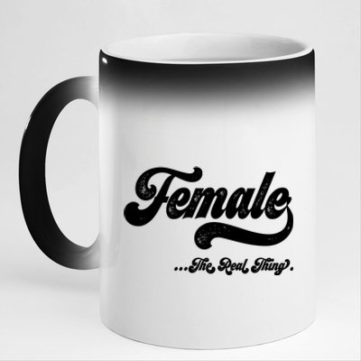 Female The Real Thing 11oz Black Color Changing Mug