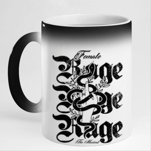 Female Taylor Rage Girl Retro Taylor First Name 11oz Black Color Changing Mug