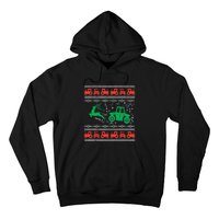 Farm Tractor Reindeer Fun Ugly Christmas Sweater Farmer Hoodie