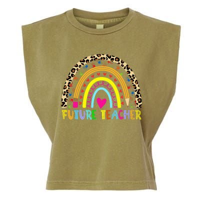 Future Teacher Rainbow Garment-Dyed Women's Muscle Tee