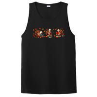 Funny Turkey Reading Book Librarian Bookworm Thanksgiving Gift PosiCharge Competitor Tank