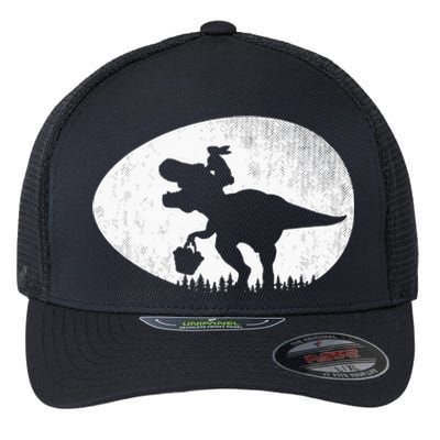 Funny T Rex Rabbit Dinosaur Easter Bunny Egg Costume  Flexfit Unipanel Trucker Cap