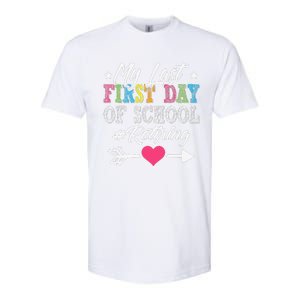 Funny Teachers Retirement My Last First Day Of School Softstyle CVC T-Shirt