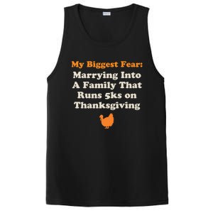 Funny Thanksgiving Running Turkey Trot Marrying Into Family Gift PosiCharge Competitor Tank