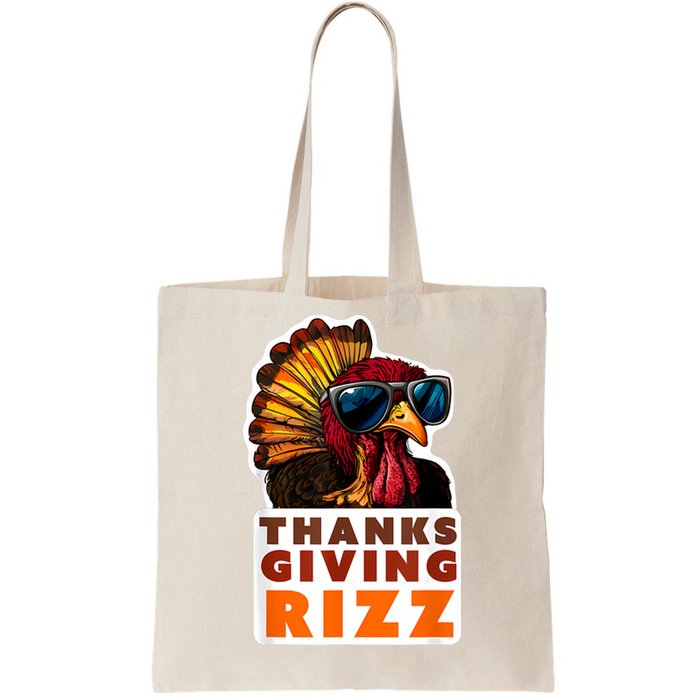 Funny Thanksgiving Rizz Cool Turkey Awesome Fun Tote Bag