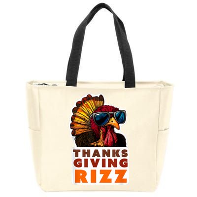 Funny Thanksgiving Rizz Cool Turkey Awesome Fun Zip Tote Bag