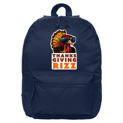 Funny Thanksgiving Rizz Cool Turkey Awesome Fun 16 in Basic Backpack