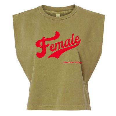 Female The Real Thing Wo Retro Feminism Proud Garment-Dyed Women's Muscle Tee