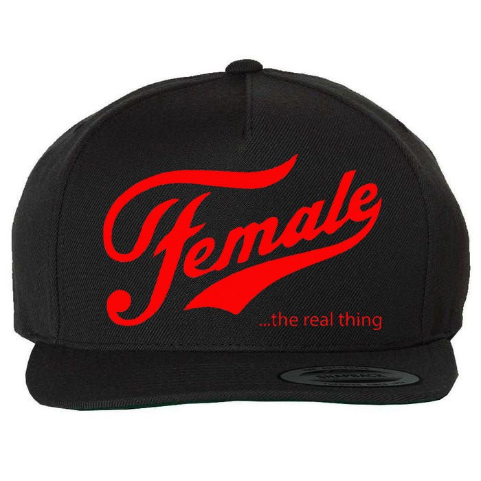 Female The Real Thing Wool Snapback Cap