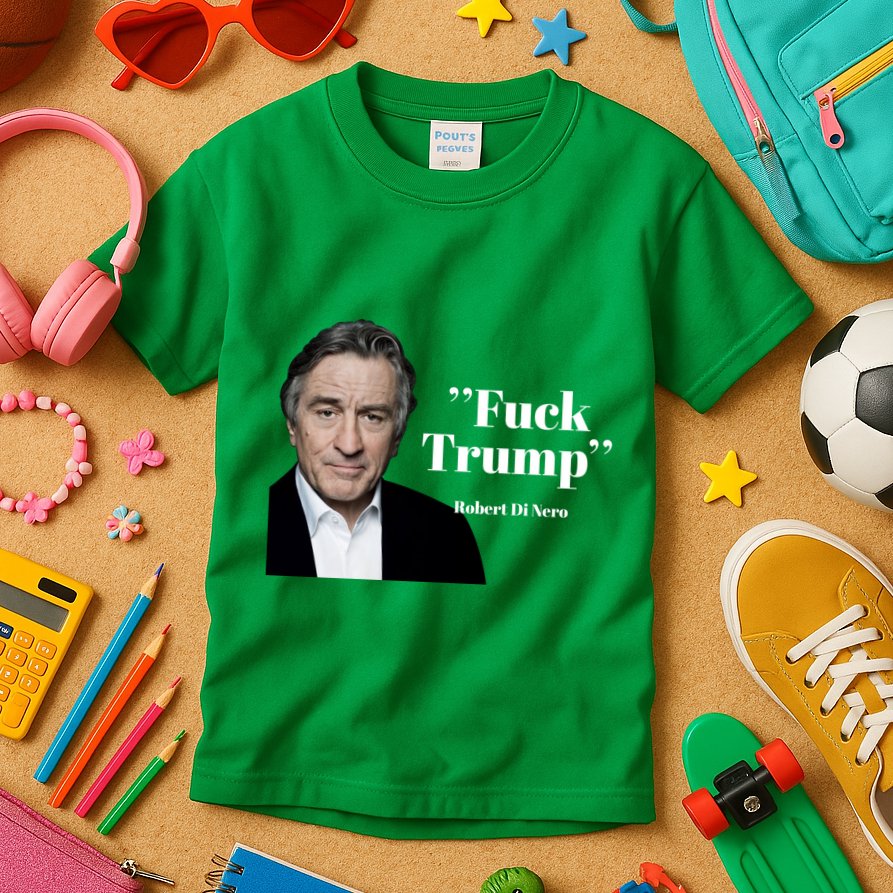 Fuck Trump Robert Di Nero Kids T-Shirt