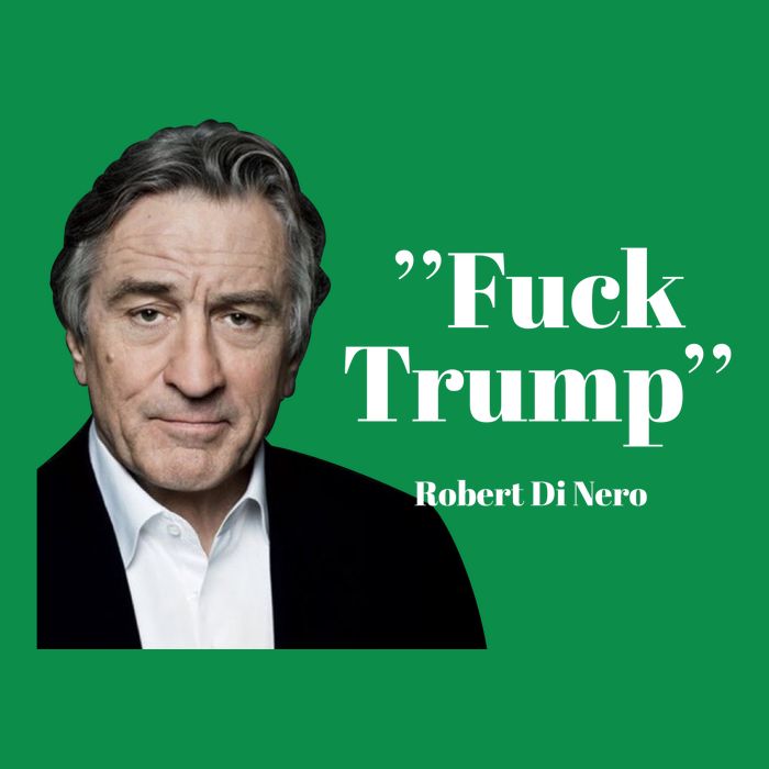 Fuck Trump Robert Di Nero Kids T-Shirt