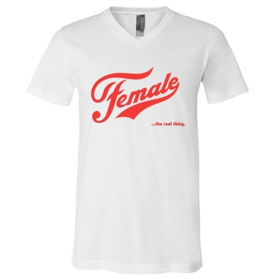 Female The Real Thing V-Neck T-Shirt