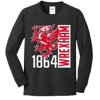 Funny The Red Dragons Wrexham Fc Football Club Wrexham Gift Kids Long Sleeve Shirt