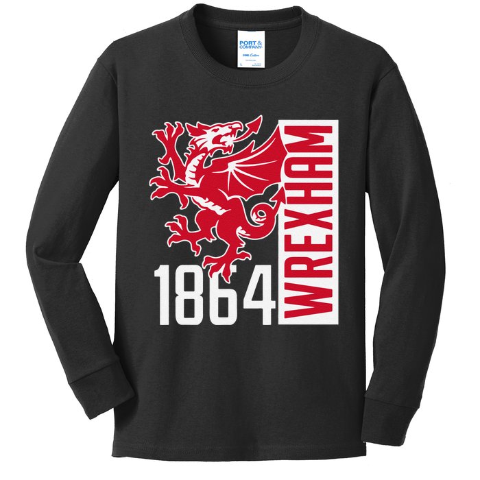 Funny The Red Dragons Wrexham Fc Football Club Wrexham Gift Kids Long Sleeve Shirt